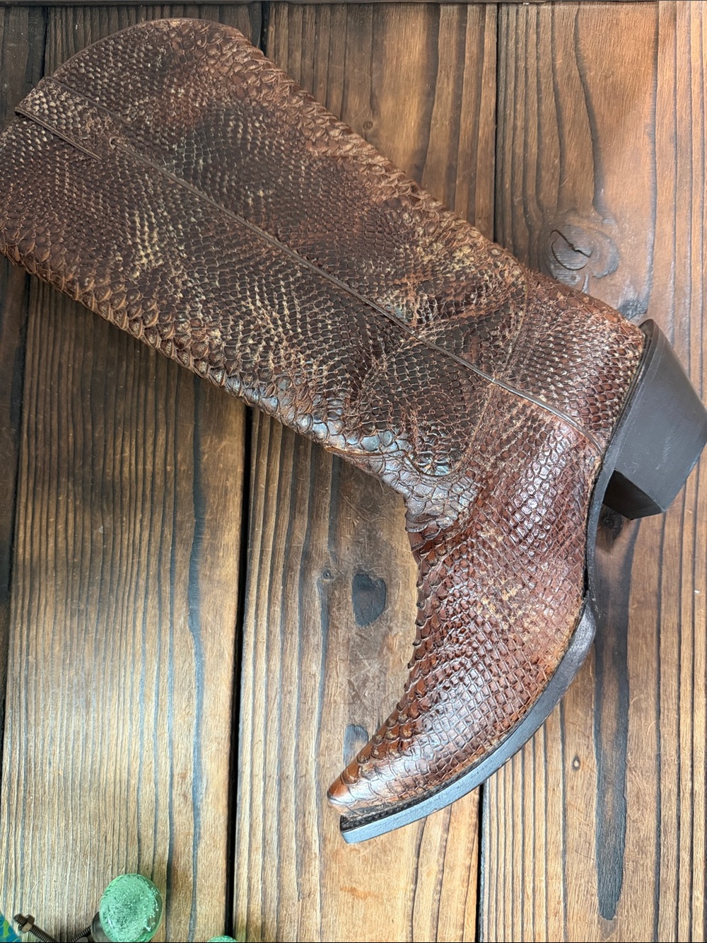 Idyllwind Women’s Smokn’ Western Snakeskin Print Leather Boots Snip Toe - Picture 5 of 8